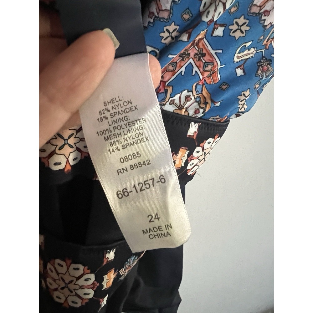 Swimsuits For All Womens Sz 24 Padded One Piece Swimsuit Slimming Boho NWOT - Picture 3 of 6